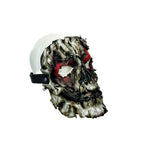 Genuine Leather Mask - Shattered Clown - Thick Straps w Velcro Included - Wide Mouth Edition - Leather Ties