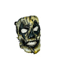 Genuine Leather Mask - Shattered Clown - Thick Straps w Velcro Included - Wide Mouth Edition - Leather Ties