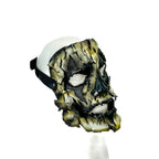Genuine Leather Mask - Shattered Clown - Thick Straps w Velcro Included - Wide Mouth Edition - Leather Ties