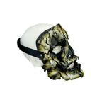Genuine Leather Mask - Shattered Clown - Thick Straps w Velcro Included - Wide Mouth Edition - Leather Ties