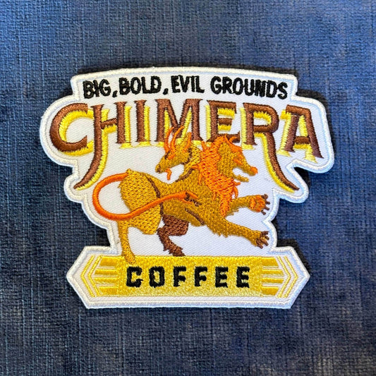 Chimera Coffee Embroidered Patch – Brewed for Gamers with Flavor - 