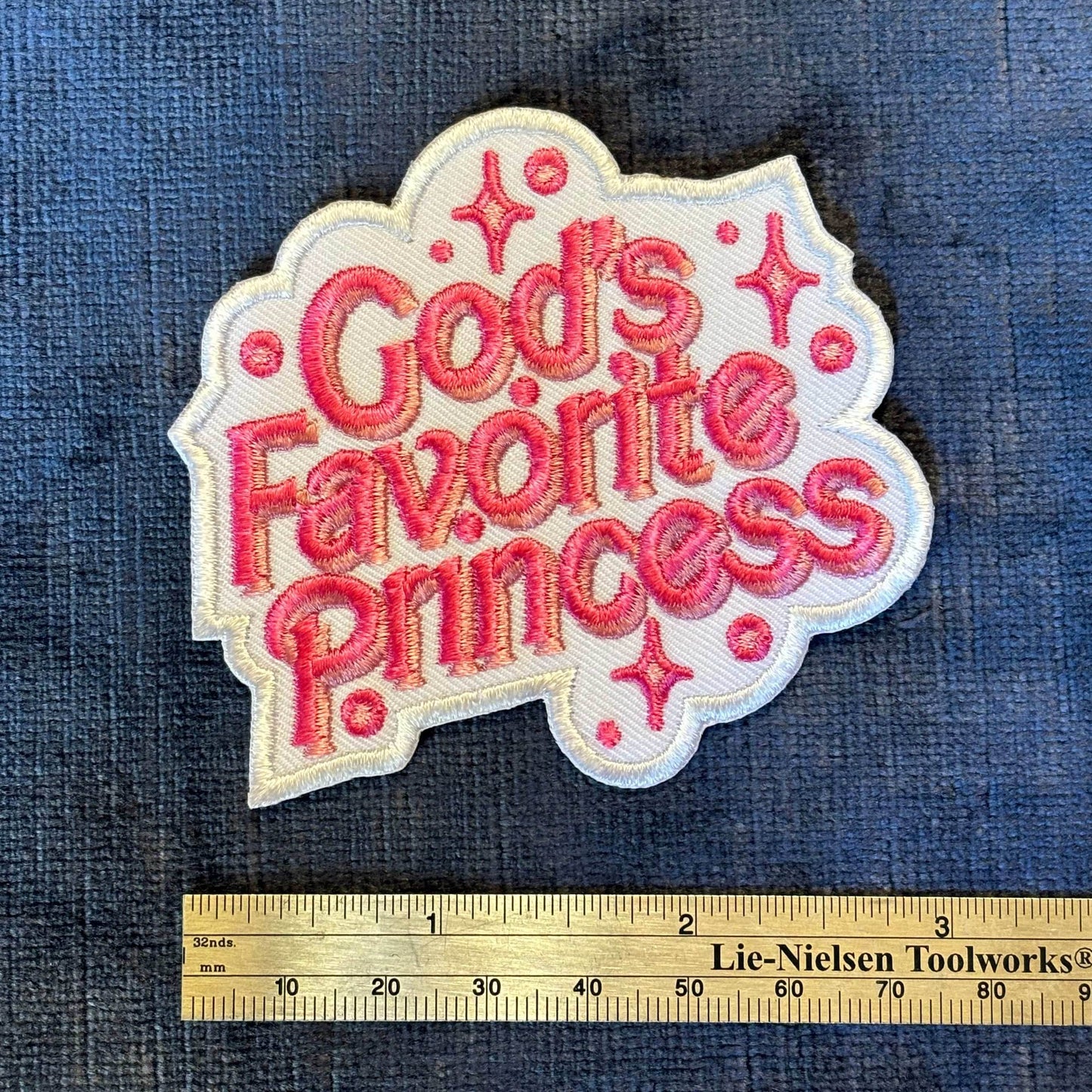 God’s Favorite Princess Embroidered Patch – Stitch-On Divine Power - 