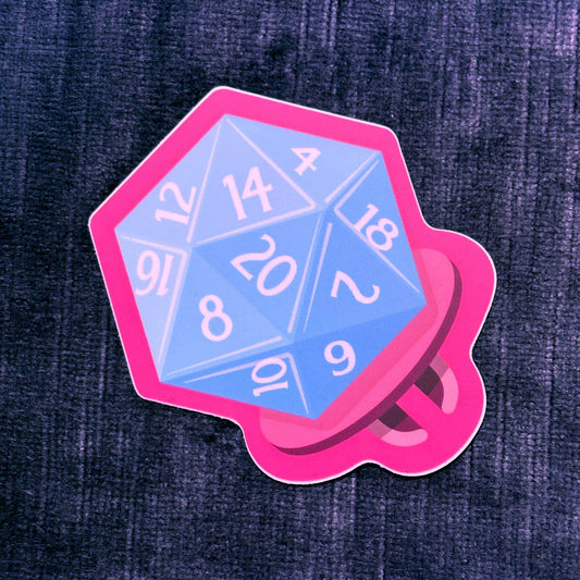 D20 Ring Pop Vinyl Sticker – Candy-Coated Crits - 