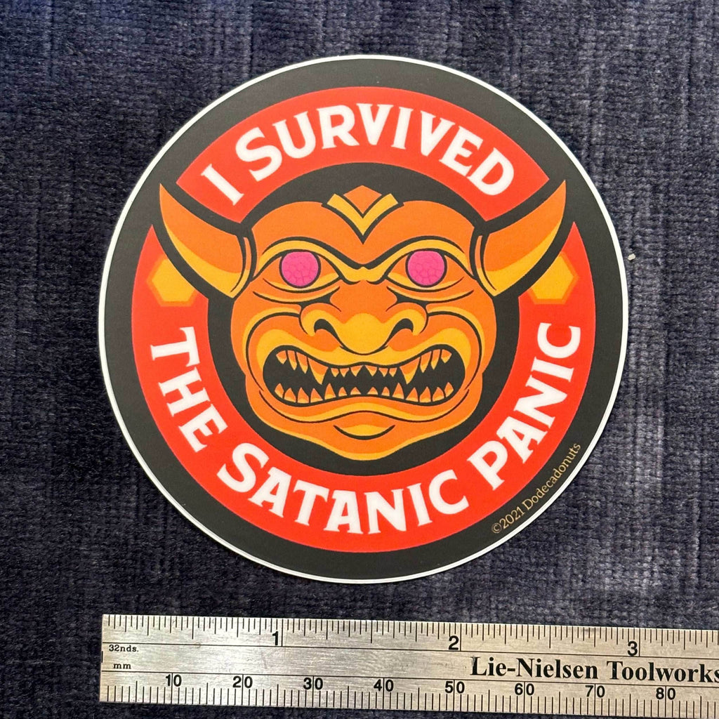 I Survived the Satanic Panic Vinyl Sticker — Nostalgia Meets Statement-Making - 