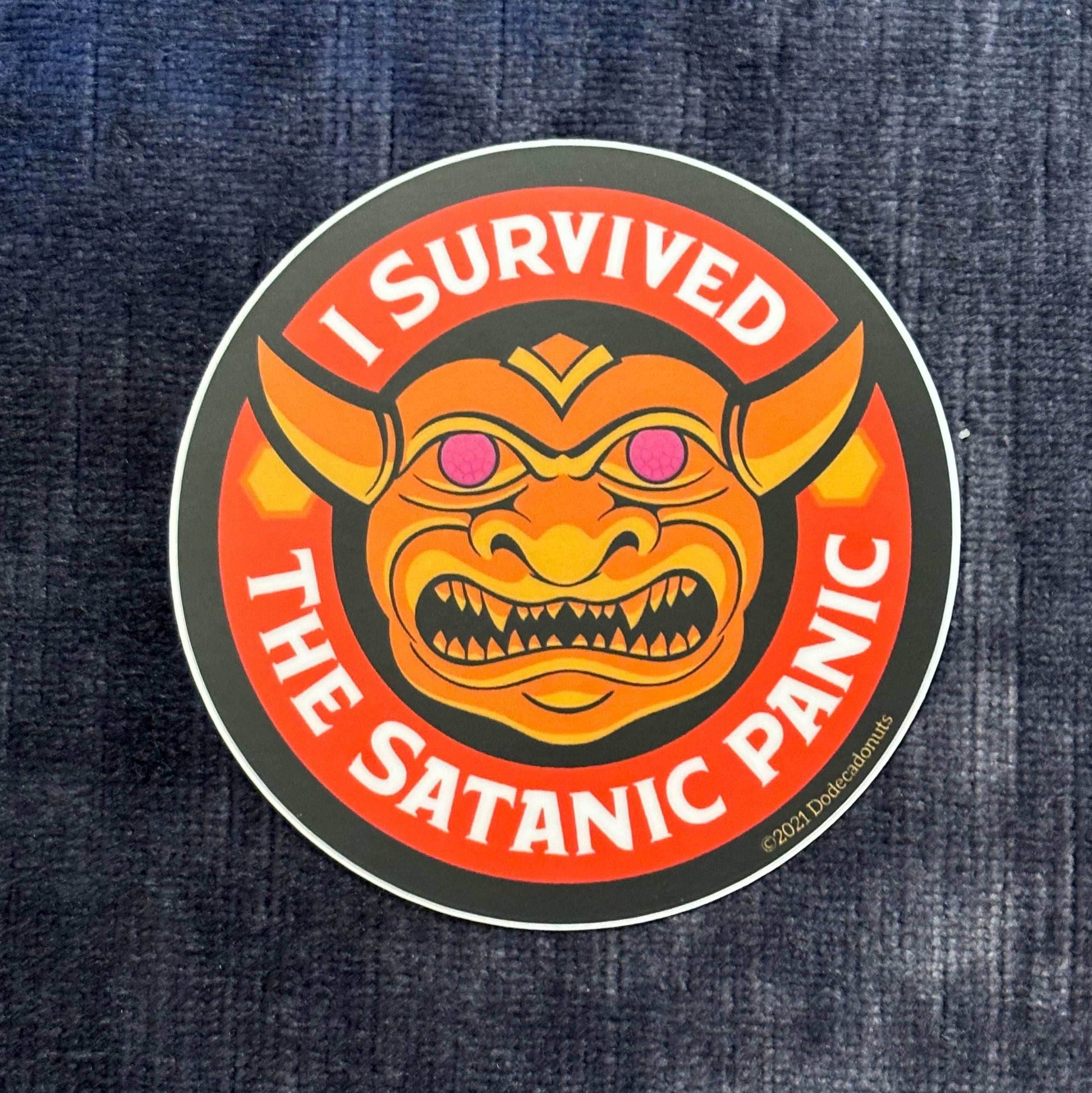 I Survived the Satanic Panic Vinyl Sticker — Nostalgia Meets Statement-Making - 