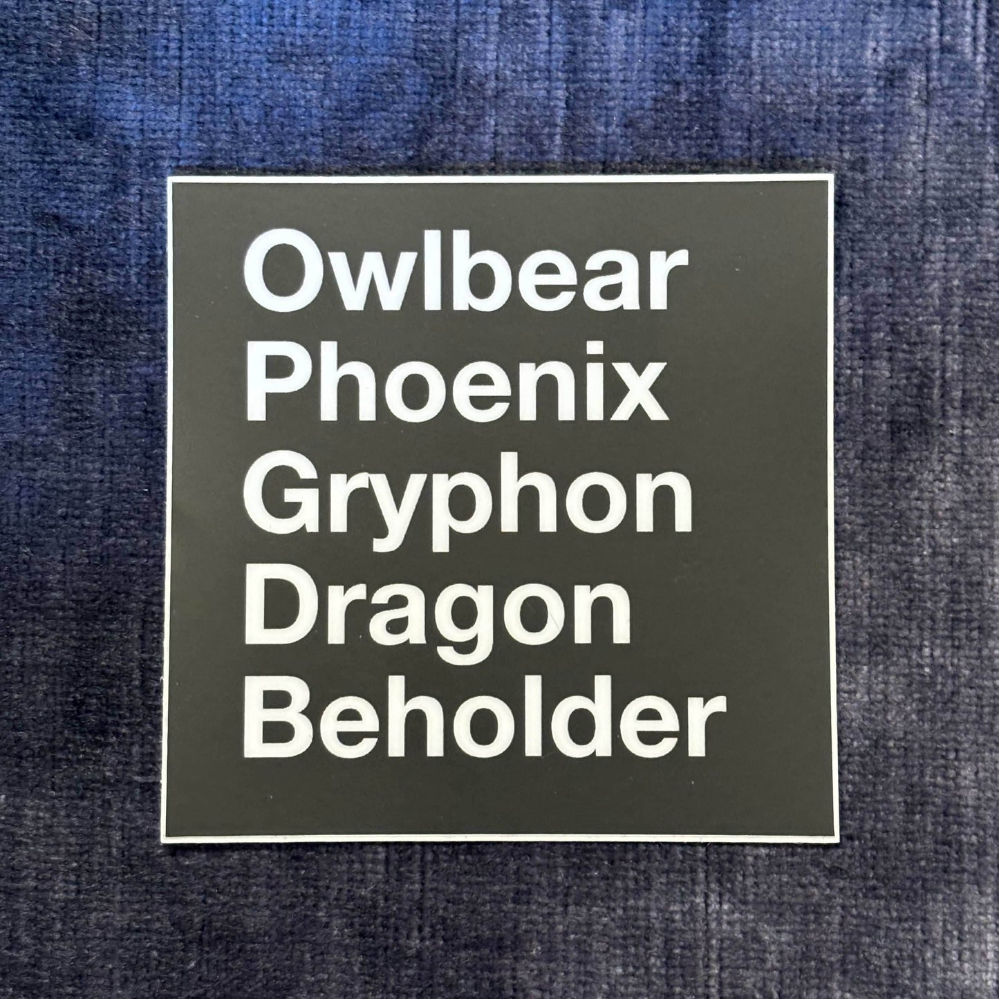 Classic D&D Monsters Vinyl Sticker – Quintessential Fantasy Beastiary - 