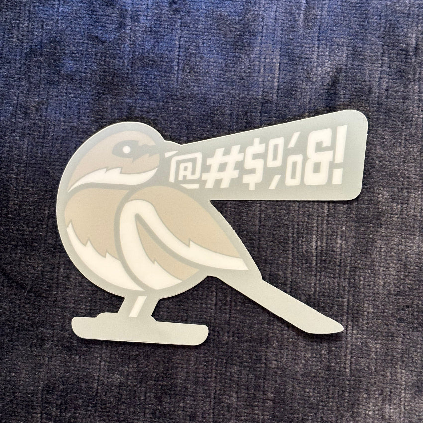 Vicious Mockingbird Vinyl Sticker – A Bard's Sharpest Weapon with Feathers