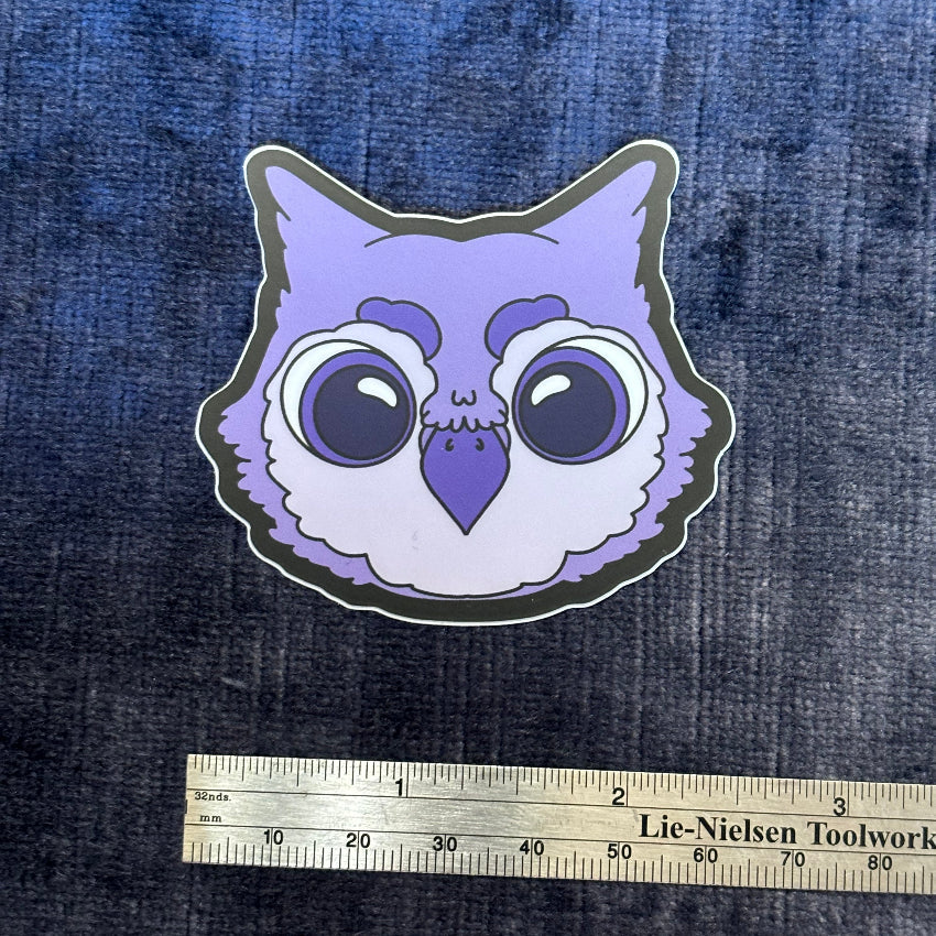 Cute Purple Owlbear Vinyl Sticker – Adorable Fantasy Beast for Your Gear