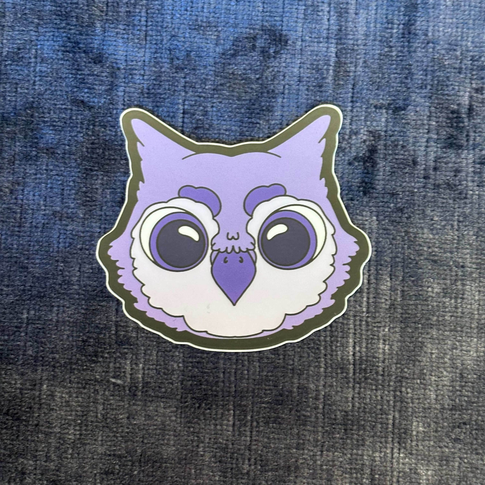 Cute Purple Owlbear Vinyl Sticker – Adorable Fantasy Beast for Your Gear - 