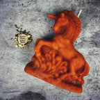 Beeswax Enchanted Unicorn Spell Candle - Orange (Breakthroughs)