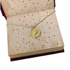 Owl wax seal coin Athena necklace