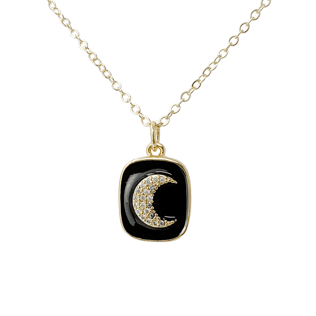 Crescent moon coin necklace - 