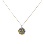 Sun and moon friendship coin necklace
