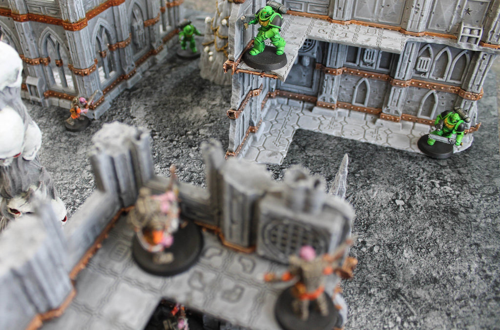 Urban Ruins - Neoprene Battle Mat - Warhammer, AoS, 40K, Kill Team, MCP, Shatterpoint, Legion, Deadzone, More - 22x30