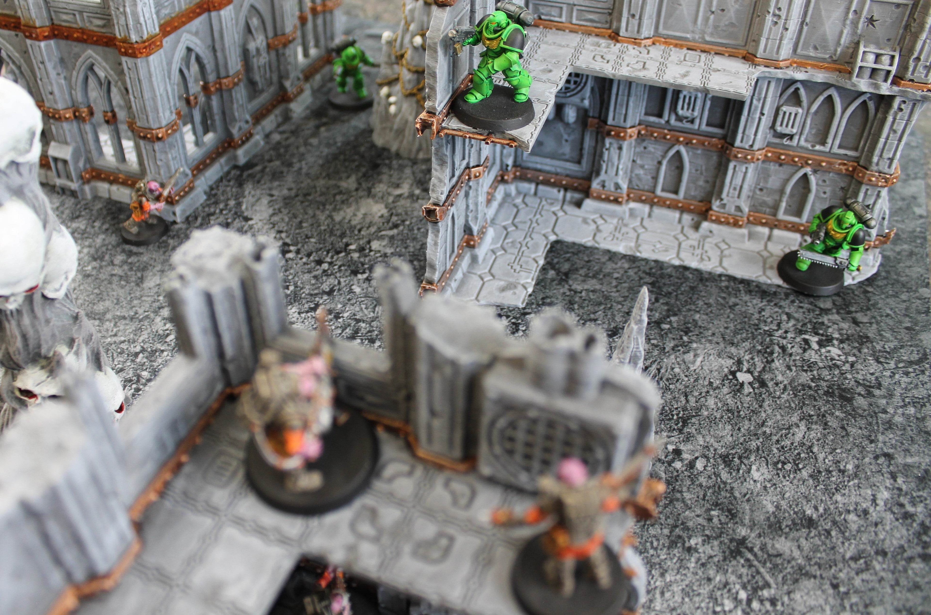 Urban Ruins - Neoprene Battle Mat - Warhammer, AoS, 40K, Kill Team, MCP, Shatterpoint, Legion, Deadzone, More - 22x30