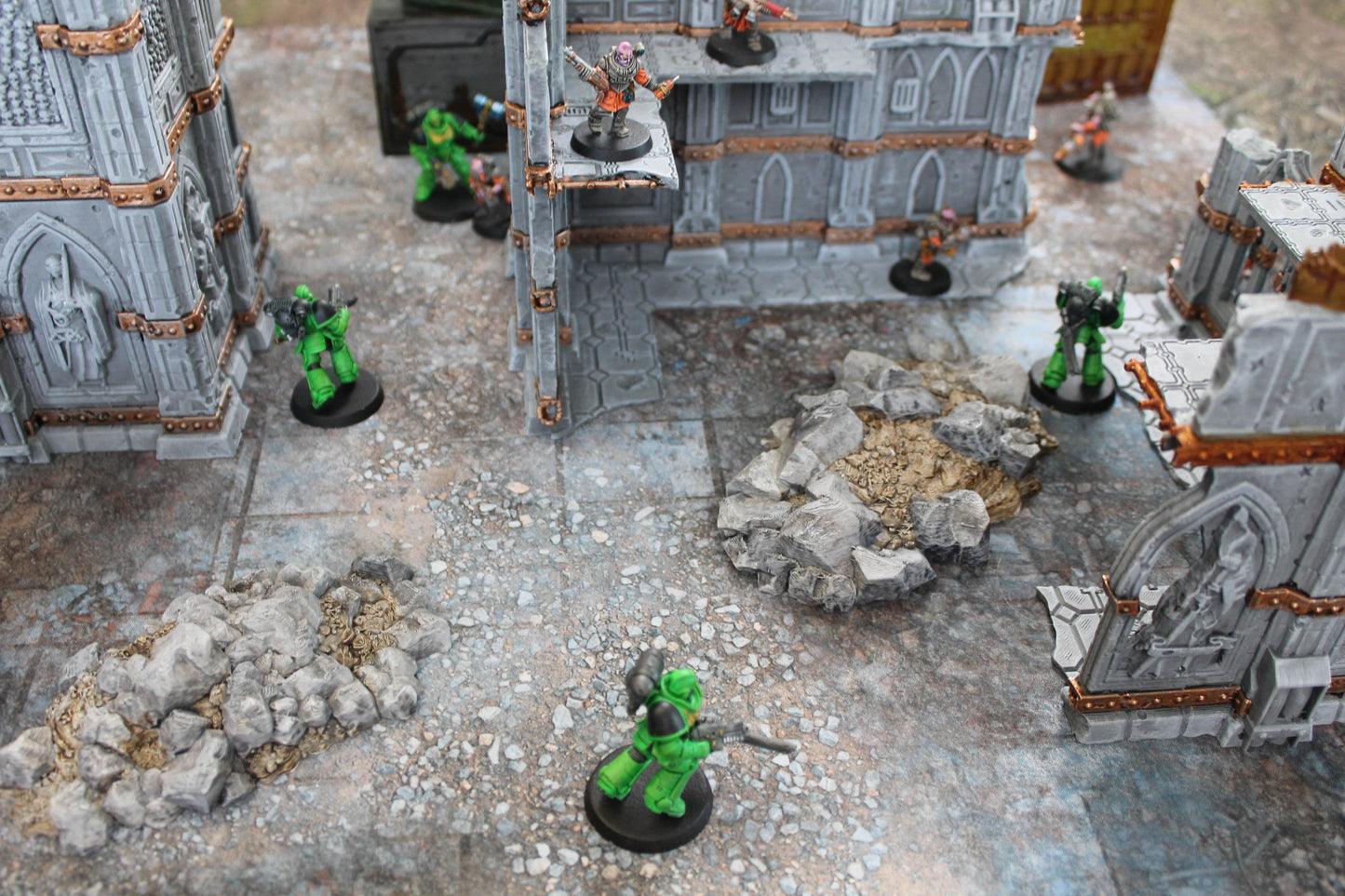 Urban Ruins - Neoprene Battle Mat - Warhammer, AoS, 40K, Kill Team, MCP, Shatterpoint, Legion, Deadzone, More - 22x30
