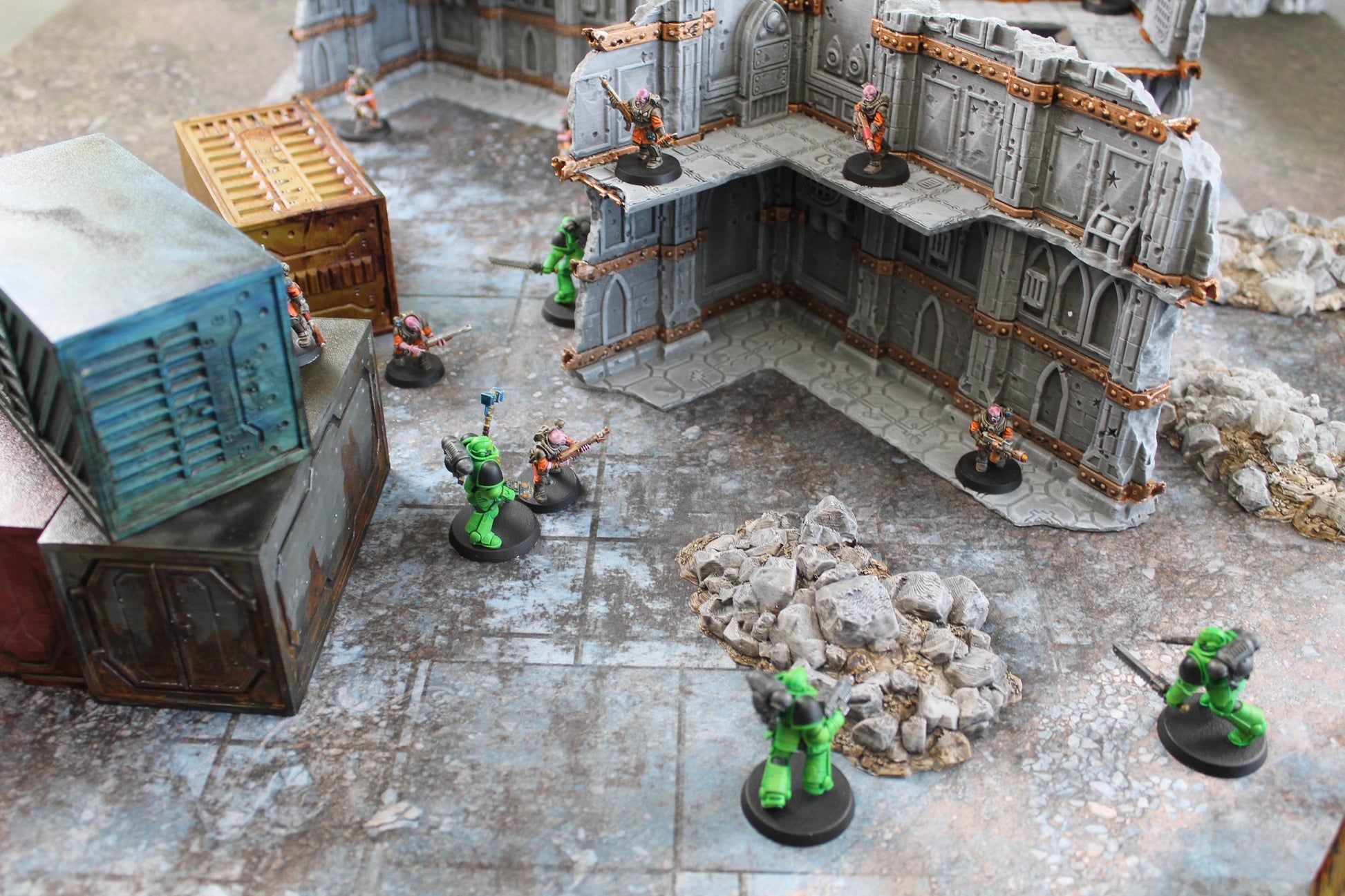 Urban Ruins - Neoprene Battle Mat - Warhammer, AoS, 40K, Kill Team, MCP, Shatterpoint, Legion, Deadzone, More - 22x30