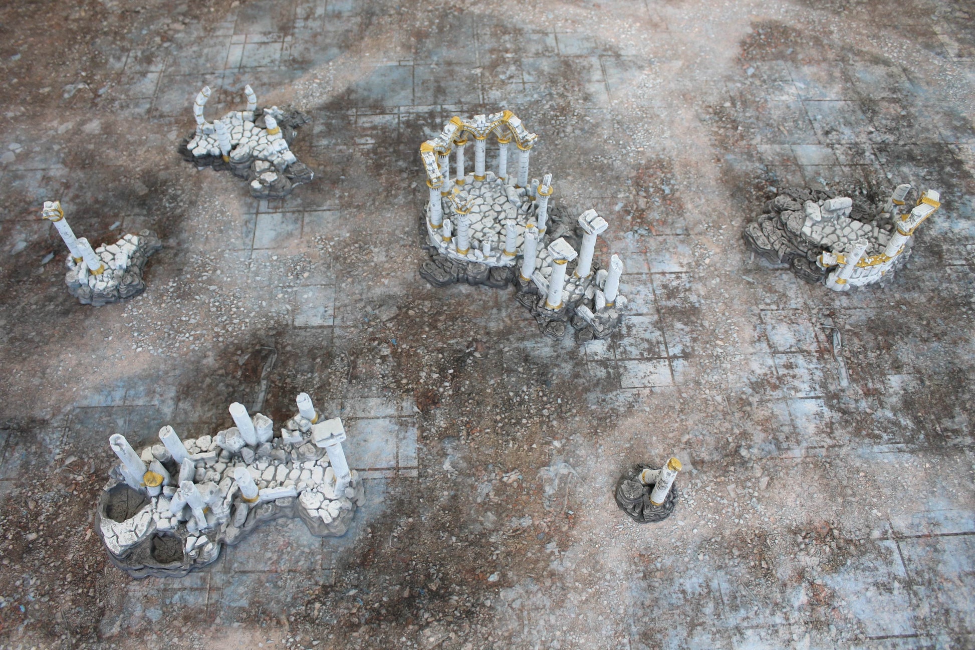 Urban Ruins - Neoprene Battle Mat - Warhammer, AoS, 40K, Kill Team, MCP, Shatterpoint, Legion, Deadzone, More - 22x30