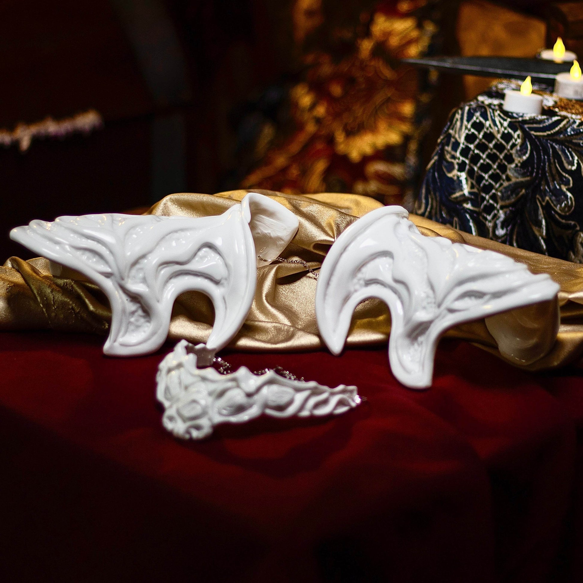Wavemother's Robe Accessories White Set - Custom Made - 