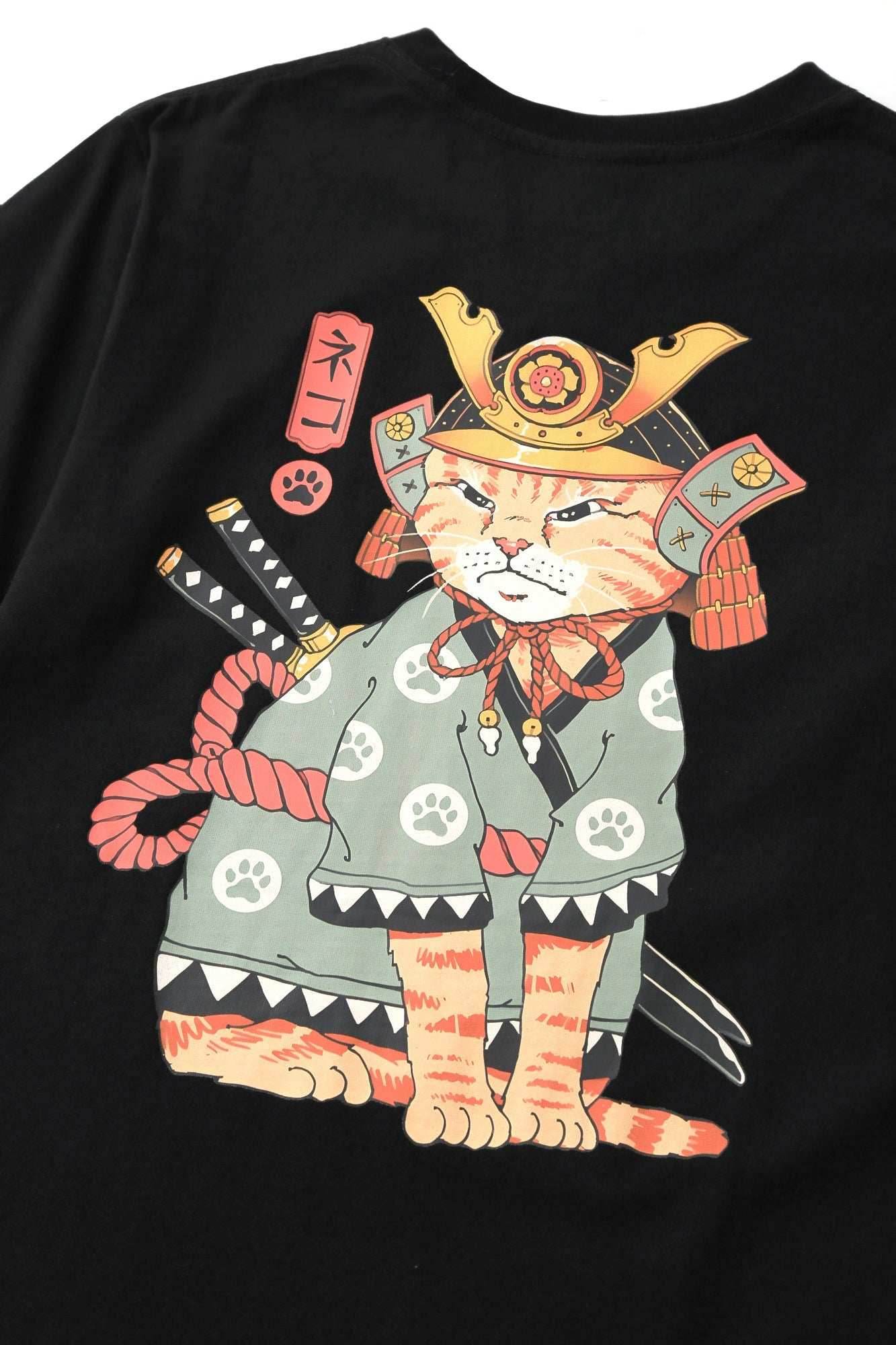 YeT016 Kimono Cat Tee - Black / S