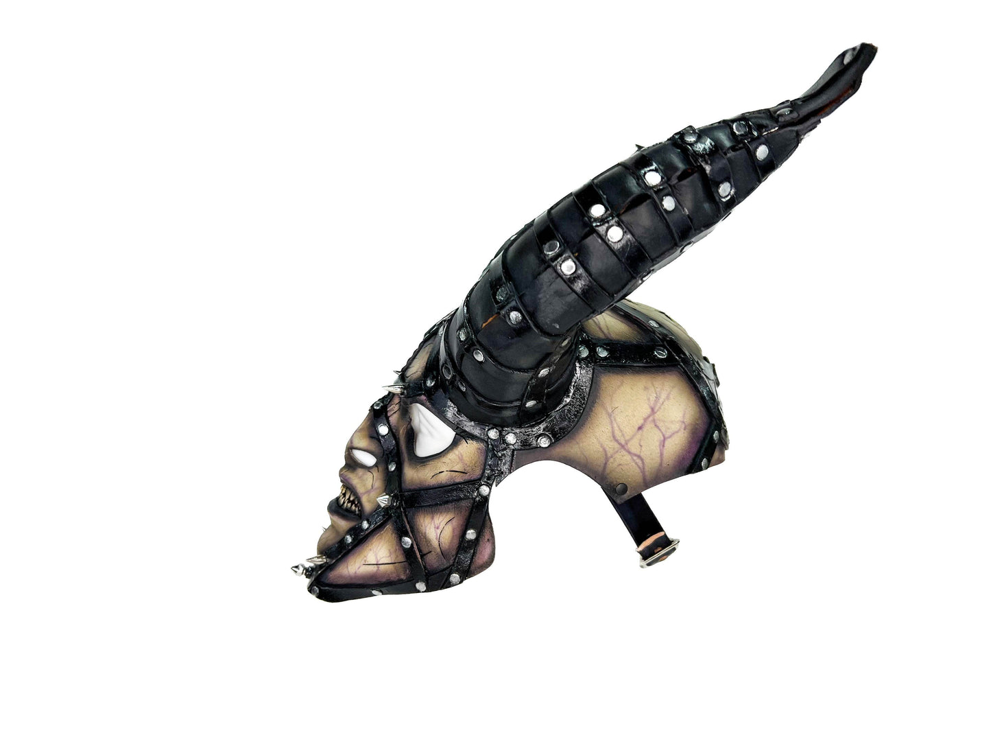 Evil Being - Handmade Genuine Horned Leather Devil/Demon/Satan Horned Mask - 