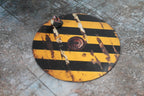 Warhammer 40k and AoS4 Neoprene Objective Markers - Hazard Stripes and Gears - Set of 6