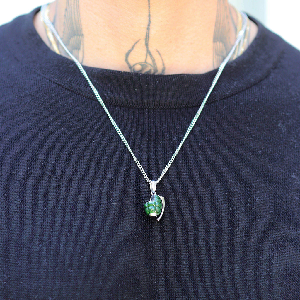 My Hero Academia™ Katsuki Bakugo Grenade Necklace - Chrome