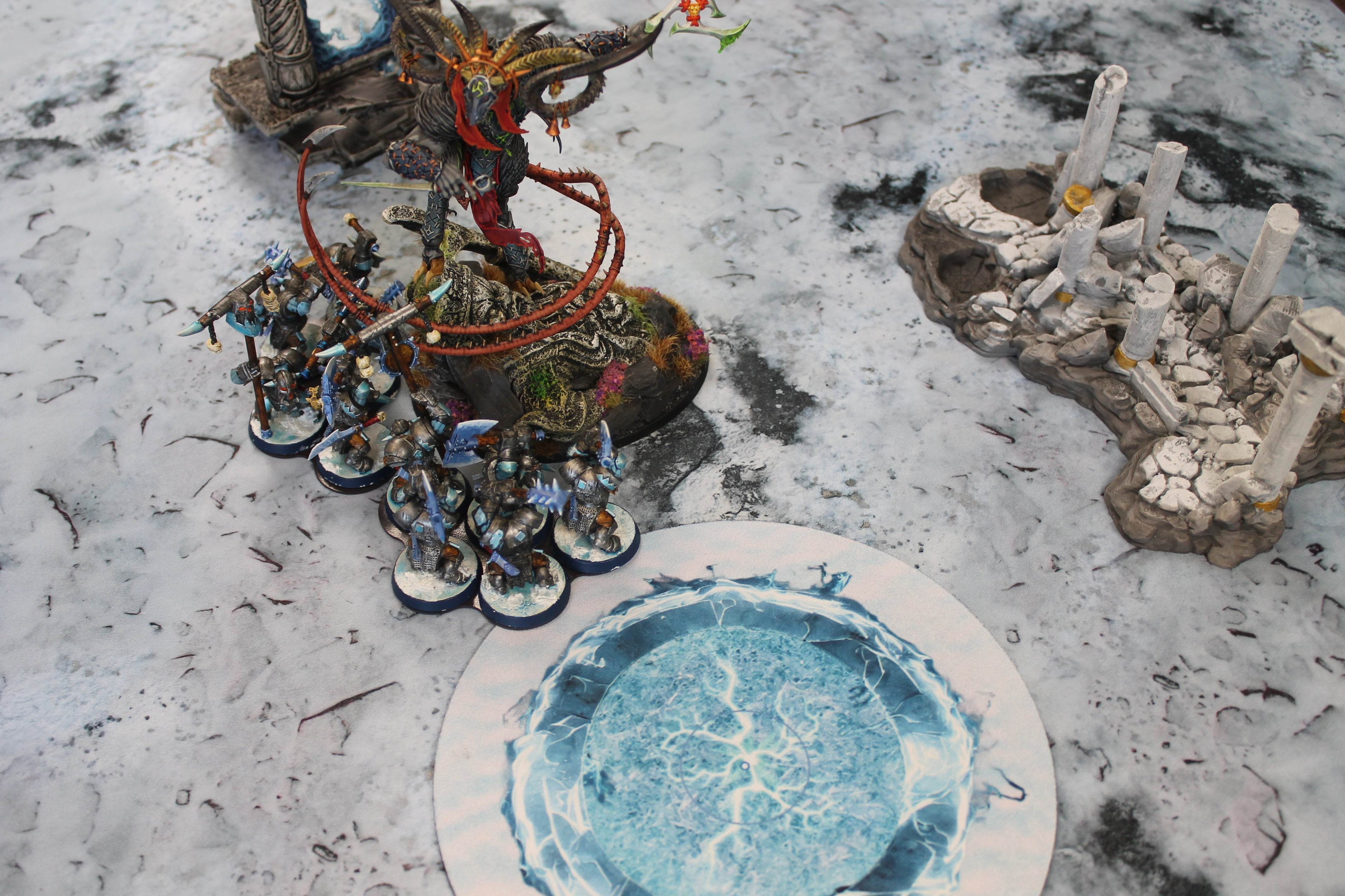 Warhammer 40k and AoS4 Neoprene Objective Markers - Fire and Ice - Set of 6