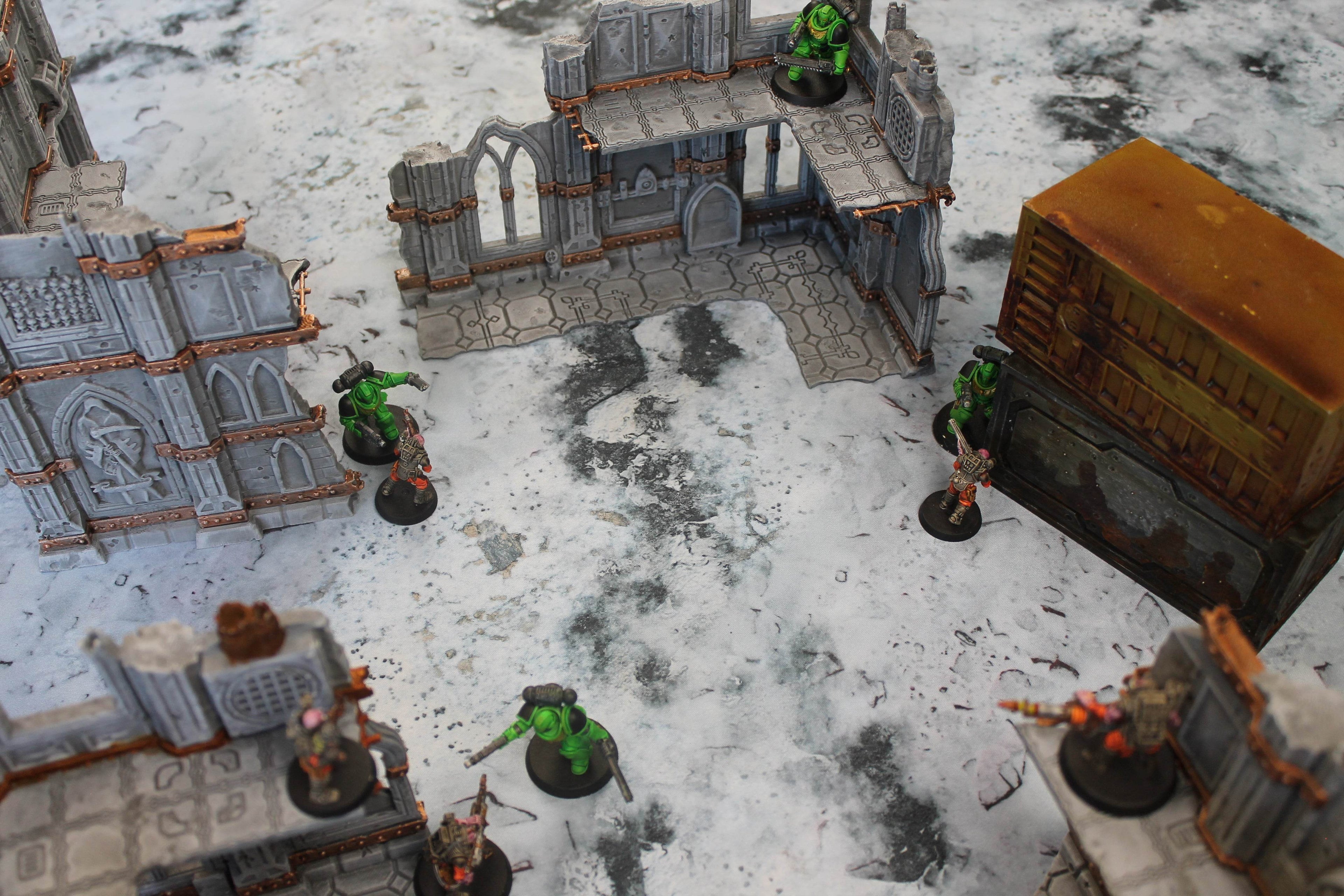Snowy Tundra - Neoprene Battle Mat - Warhammer, AoS, 40K, Kill Team, MCP, Shatterpoint, Legion, More - 22x30