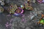 Warhammer 40k and AoS4 Neoprene Objective Markers - Green and Purple Energy - Set of 6