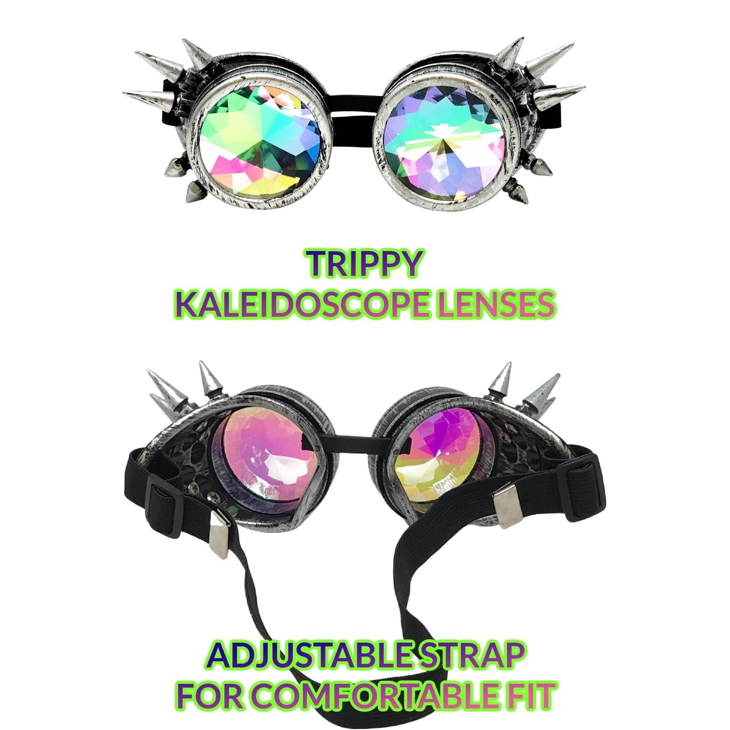 Rave Kaleidoscope Goggles Vintage Steampunk Glasses - 1.body frame