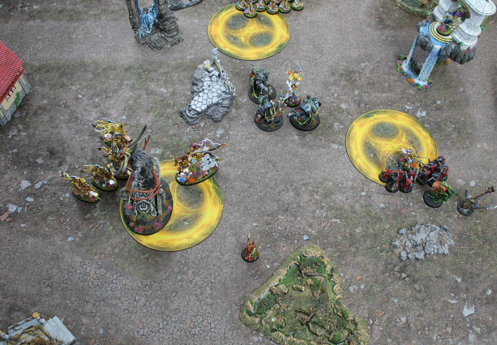 Warhammer 40k and AoS4 Neoprene Objective Markers - Light and Lightning - Set of 6