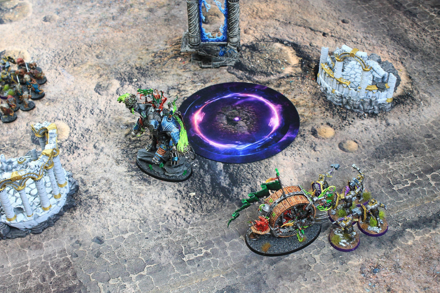 Blasted Battlefield - Neoprene Battle Mat - Warhammer, AoS, 40K, Kill Team, MCP, Shatterpoint, Legion, More - 22x30