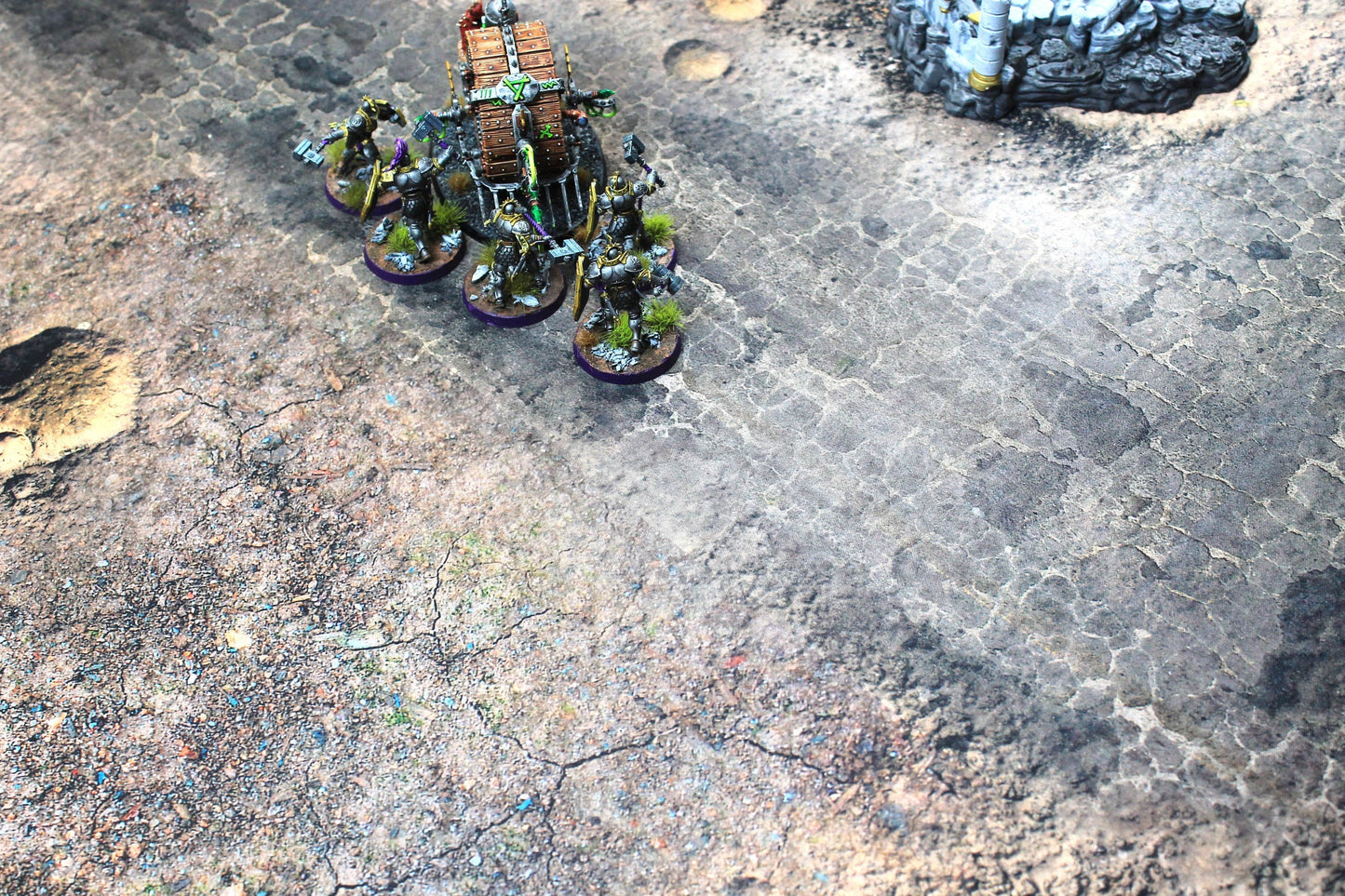 Blasted Battlefield - Neoprene Battle Mat - Warhammer, AoS, 40K, Kill Team, MCP, Shatterpoint, Legion, More - 22x30