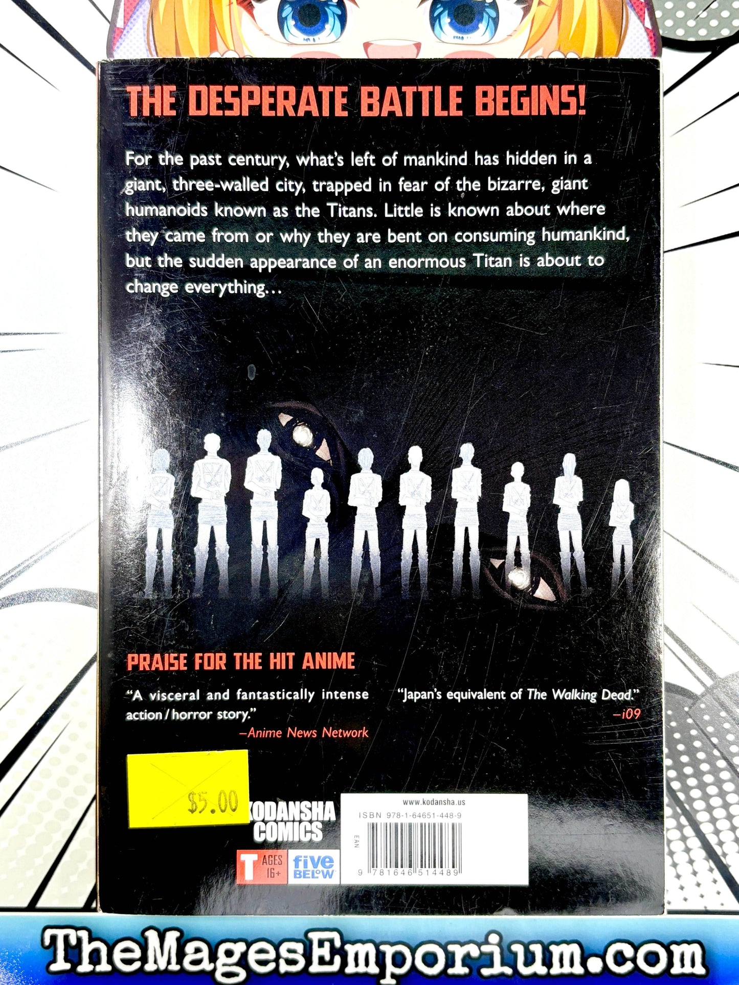 Attack on Titan Vol 1 Five Below Cover - 