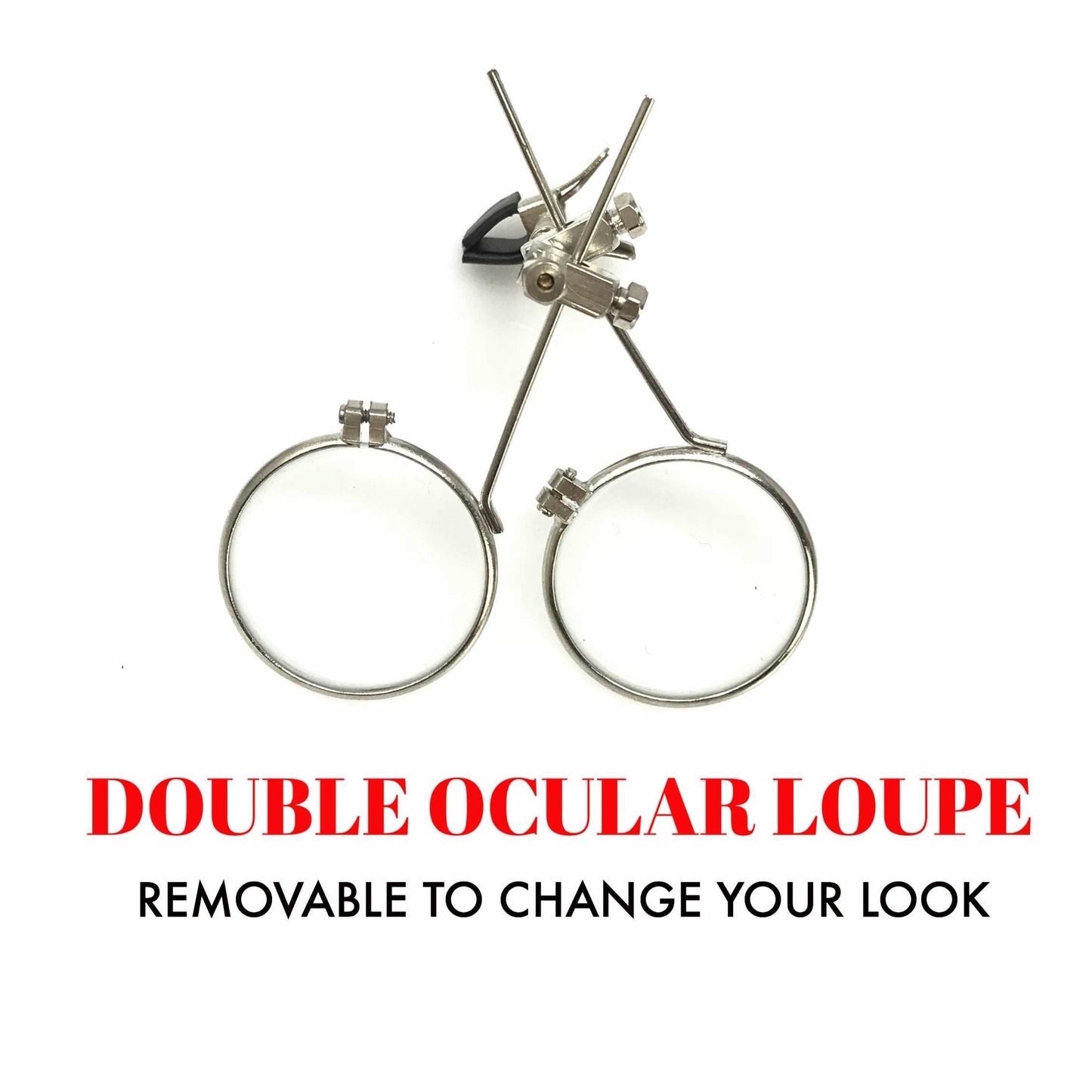 Motorcycle Goggles with magnifying eye loupes clear lenses - 