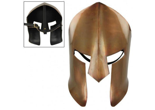 Ancient Greek Copper Spartan Battle Mask-0