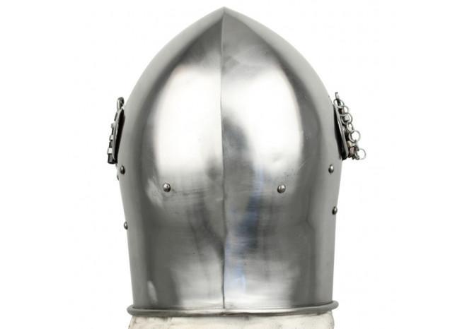 Medieval Renaissance Detachable Visor Barbute-4