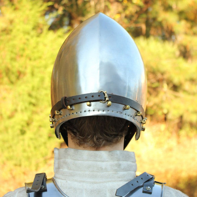 Medieval Bascinet Klappvisor Helmet-3