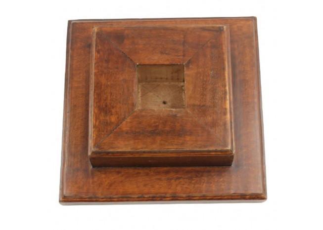 Square Base Wooden Helmet Stand-2