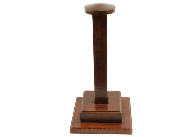 Square Base Wooden Helmet Stand-0