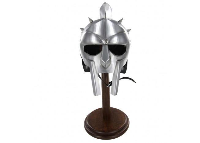 Round Base Wooden Helmet Stand-4