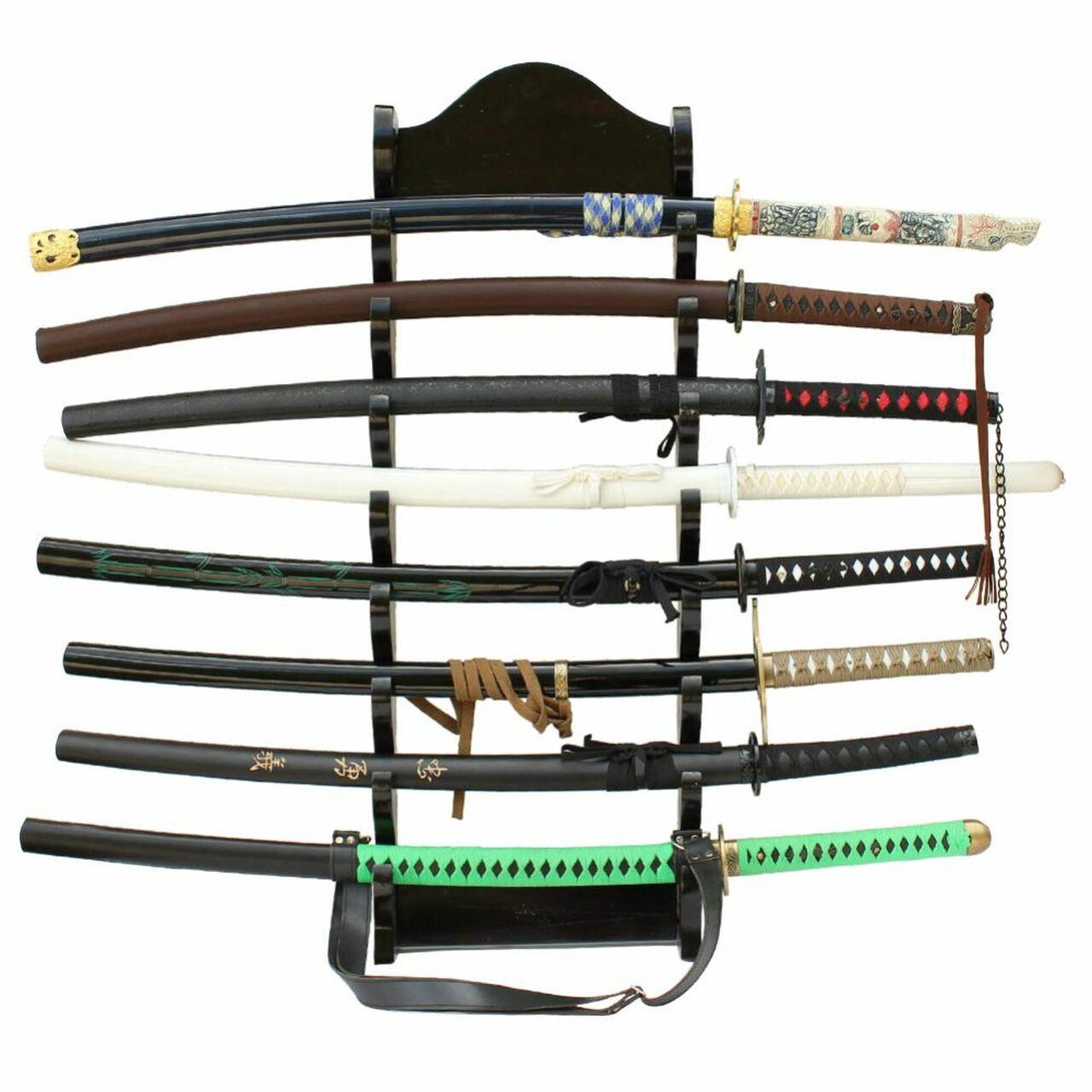 Premium Eight Tier Solid Wall Sword Display-2