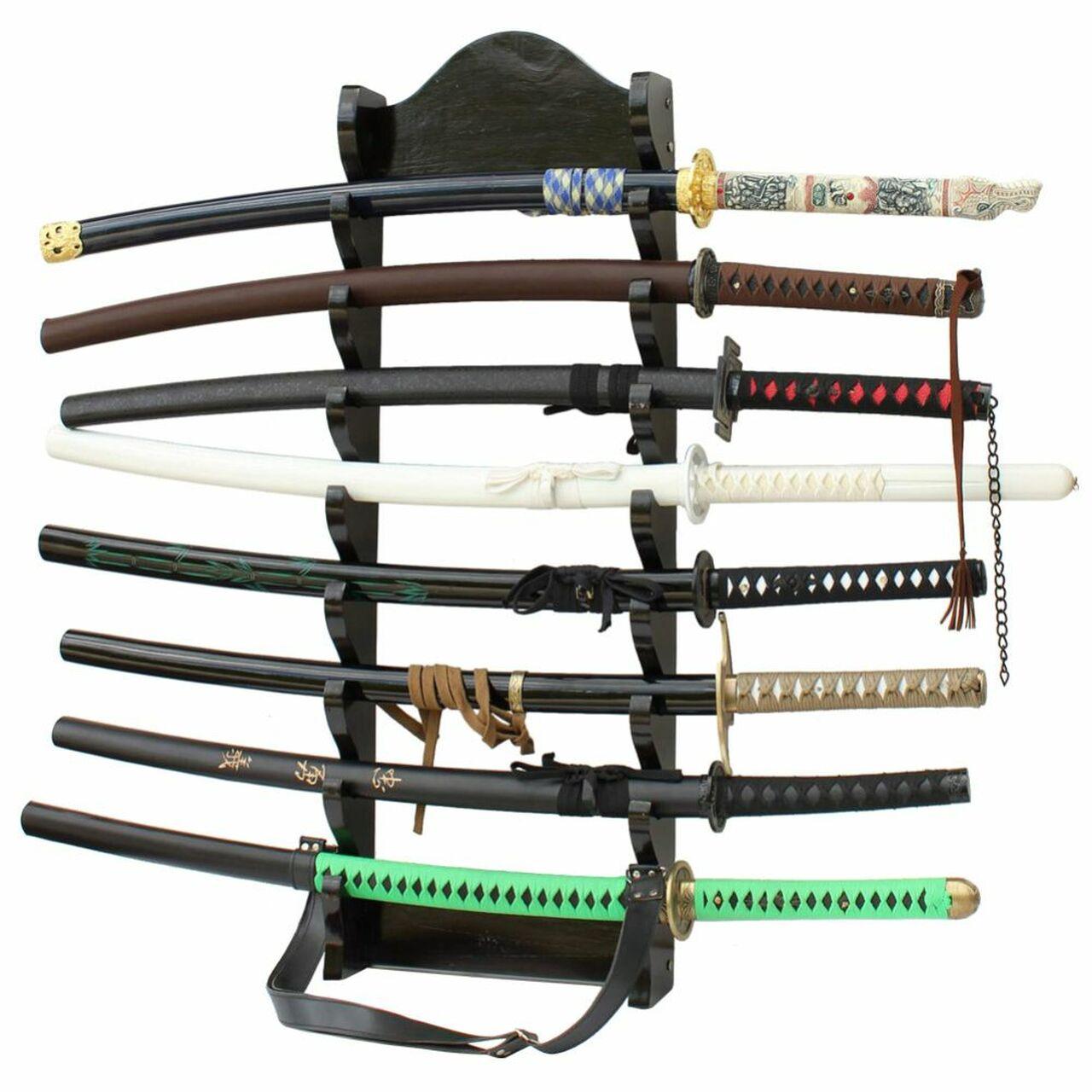 Premium Eight Tier Solid Wall Sword Display