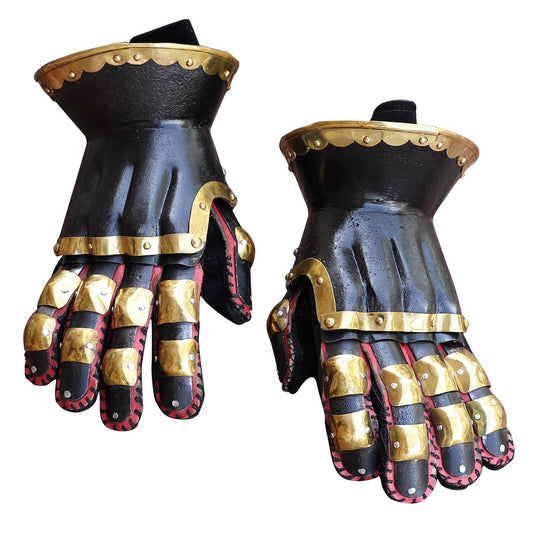 The Cursed Black Knight Functional Medieval Armor Gauntlets-0