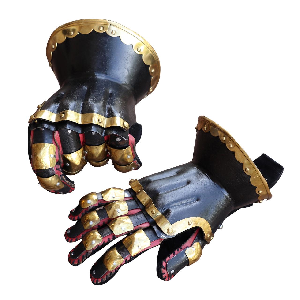 The Cursed Black Knight Functional Medieval Armor Gauntlets-4