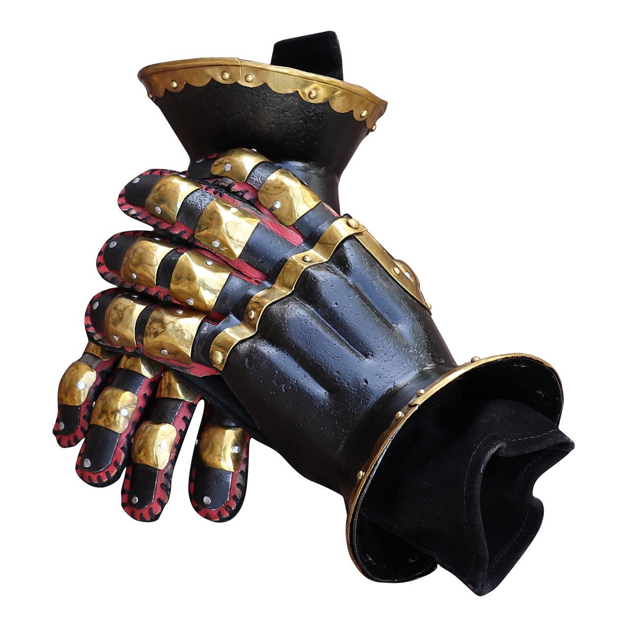 The Cursed Black Knight Functional Medieval Armor Gauntlets-2