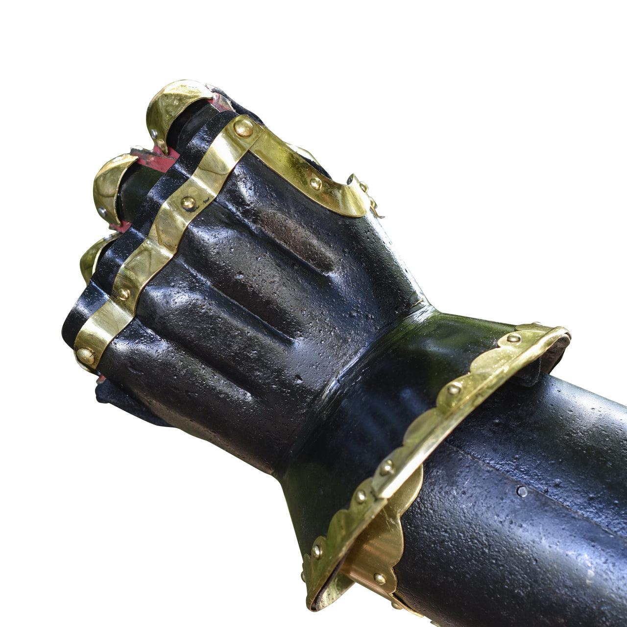 The Cursed Black Knight Functional Medieval Armor Gauntlets-3