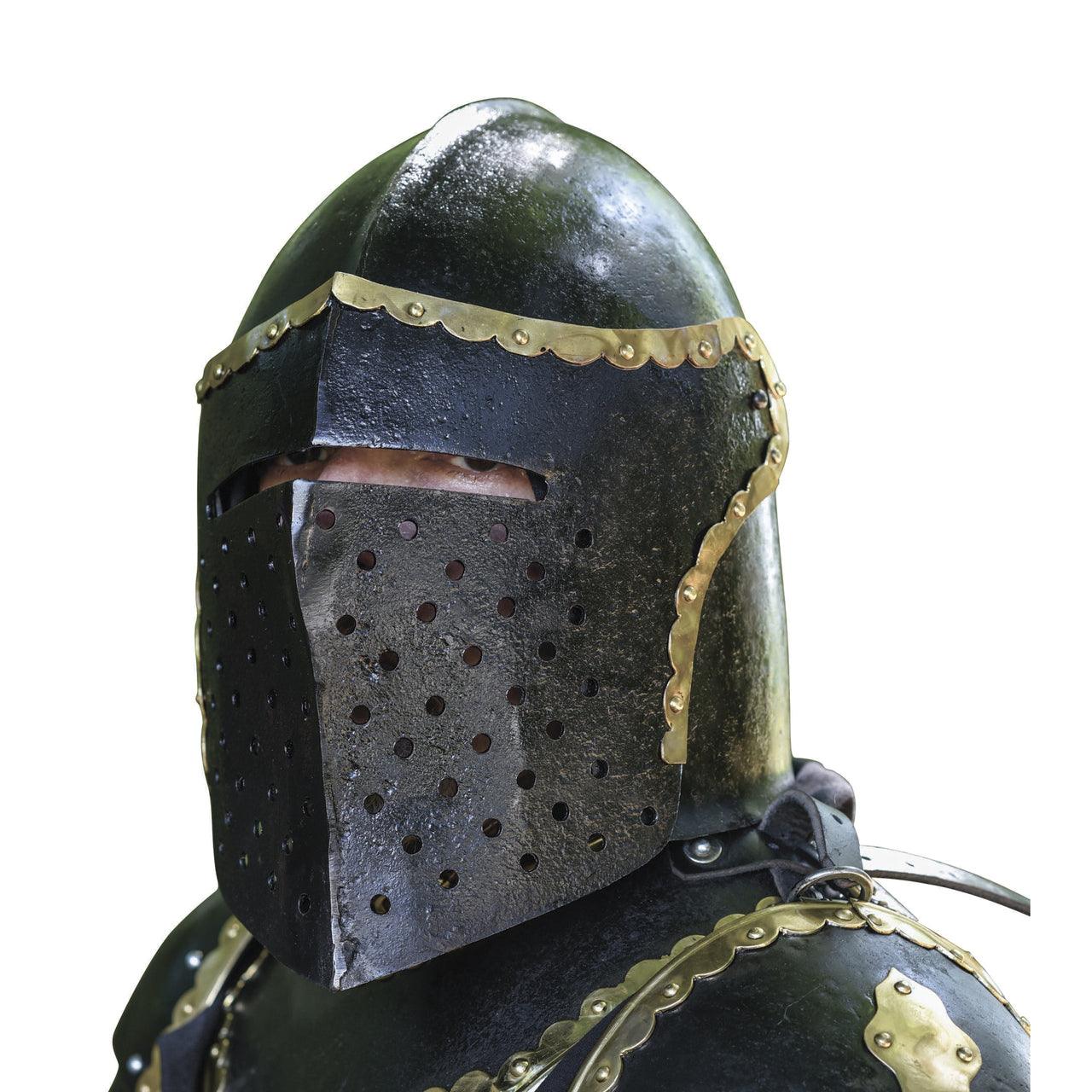 The Cursed Black Knight Functional Medieval Helmet Armor-1