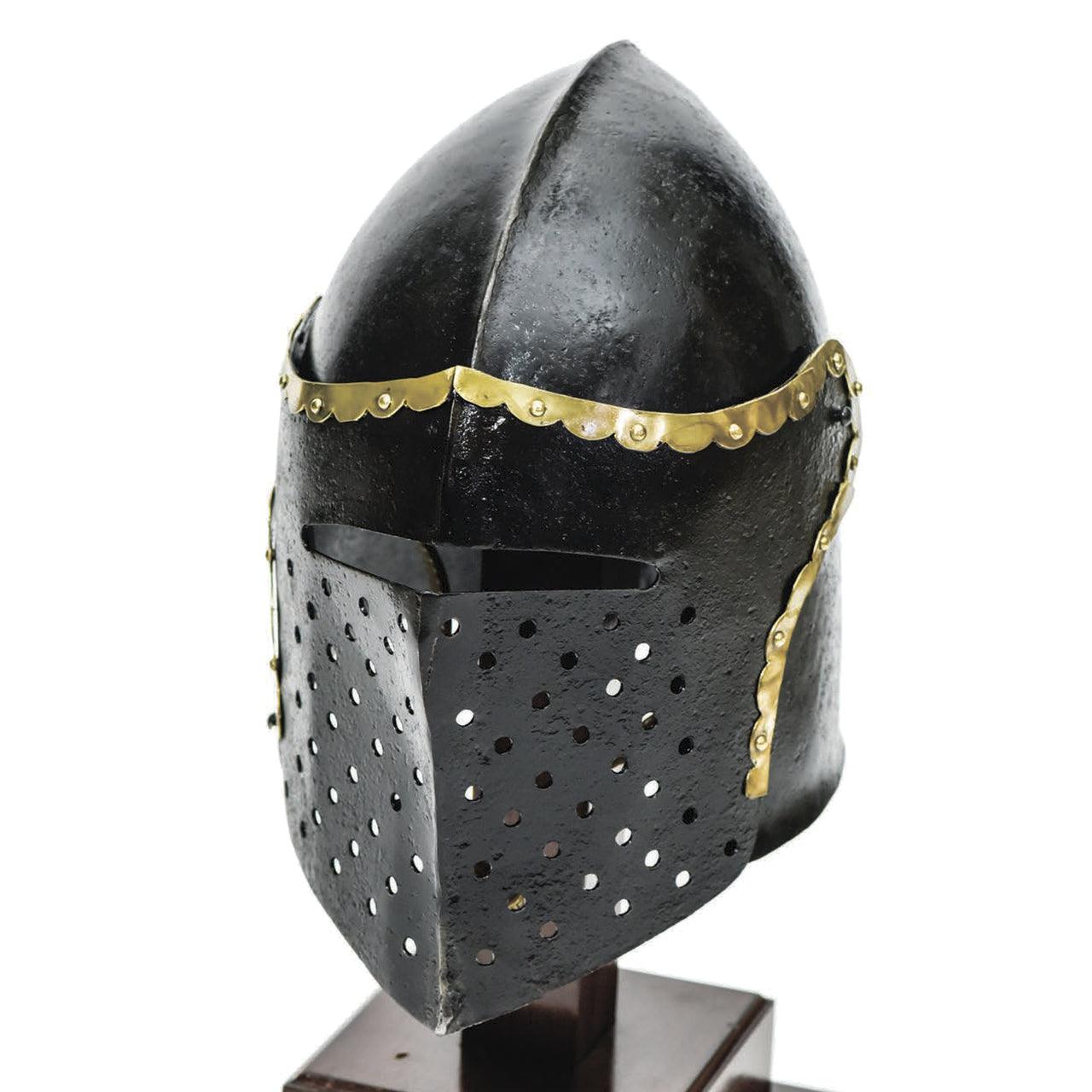 The Cursed Black Knight Functional Medieval Helmet Armor-4